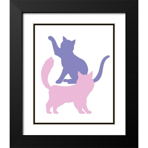 Cats Cats 1 Black Modern Wood Framed Art Print with Double Matting by Allen, Kimberly
