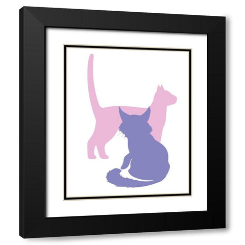 Cats Cats 2 Black Modern Wood Framed Art Print with Double Matting by Allen, Kimberly
