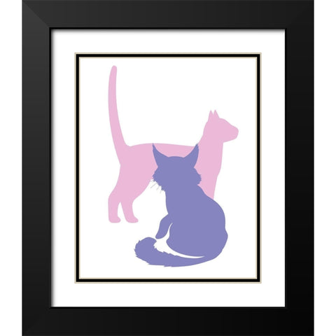 Cats Cats 2 Black Modern Wood Framed Art Print with Double Matting by Allen, Kimberly