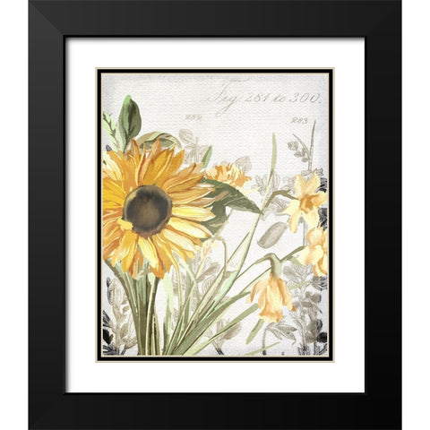 Wildflower Guide 1 Black Modern Wood Framed Art Print with Double Matting by Allen, Kimberly