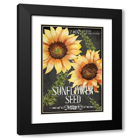Sunflower Seed Black Modern Wood Framed Art Print with Double Matting by Allen, Kimberly