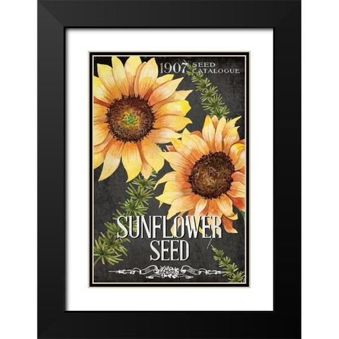 Sunflower Seed Black Modern Wood Framed Art Print with Double Matting by Allen, Kimberly