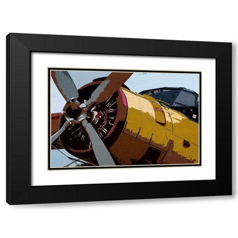 Propeller Black Modern Wood Framed Art Print with Double Matting by Allen, Kimberly