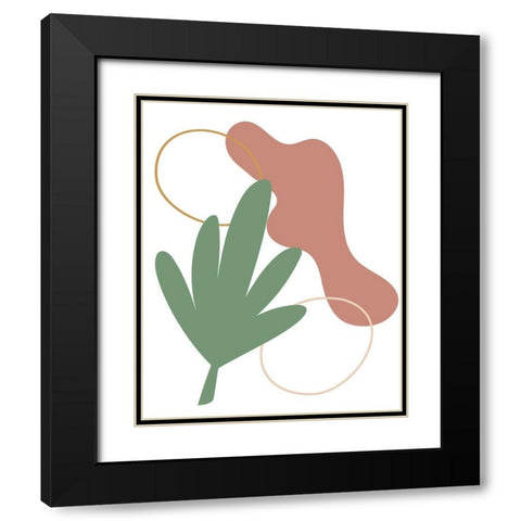 Organic 2 Black Modern Wood Framed Art Print with Double Matting by Allen, Kimberly