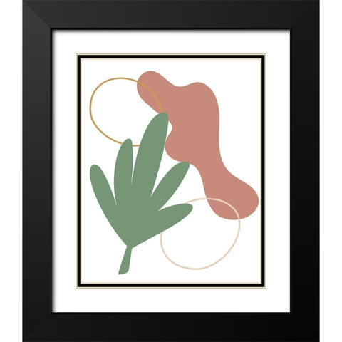 Organic 2 Black Modern Wood Framed Art Print with Double Matting by Allen, Kimberly