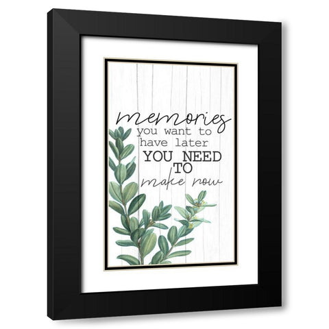 Memories v3 Black Modern Wood Framed Art Print with Double Matting by Allen, Kimberly