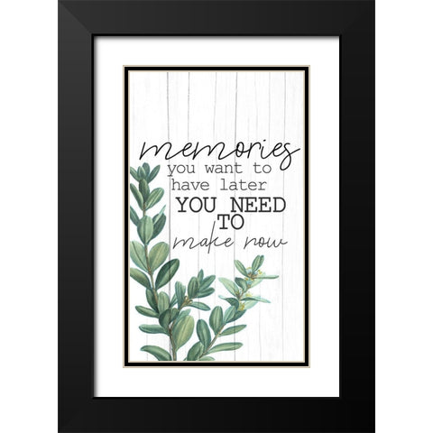 Memories v3 Black Modern Wood Framed Art Print with Double Matting by Allen, Kimberly