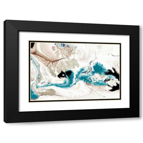 River Run Black Modern Wood Framed Art Print with Double Matting by Kimberly, Allen