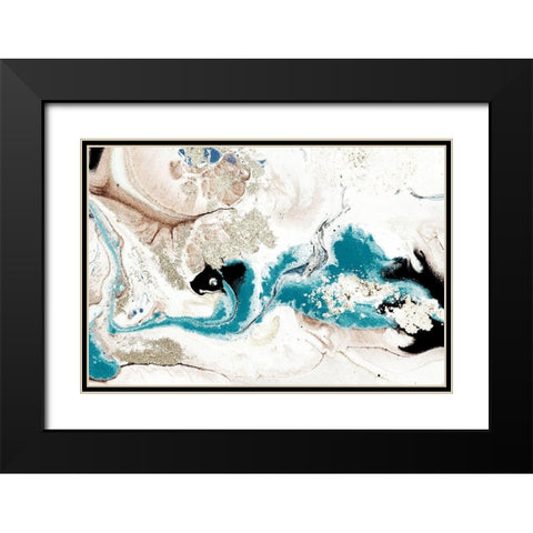 River Run Black Modern Wood Framed Art Print with Double Matting by Kimberly, Allen