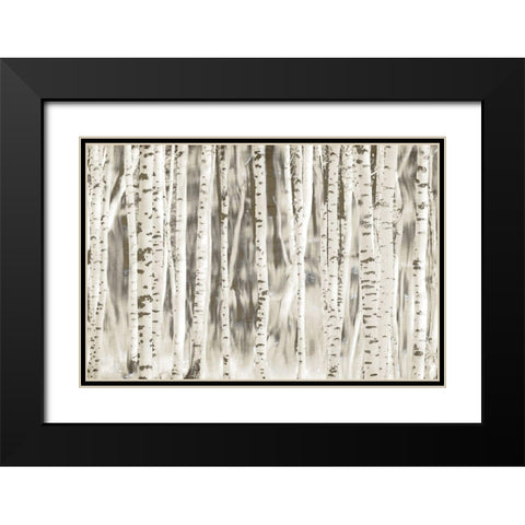 Birches Black Modern Wood Framed Art Print with Double Matting by Allen, Kimberly