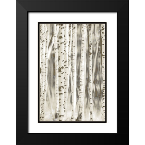 Birches 2 Black Modern Wood Framed Art Print with Double Matting by Allen, Kimberly