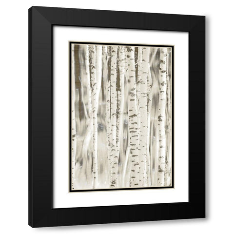 Birches 3 Black Modern Wood Framed Art Print with Double Matting by Allen, Kimberly