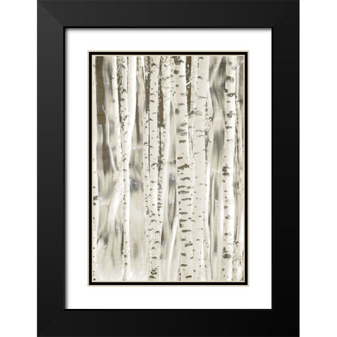 Birches 3 Black Modern Wood Framed Art Print with Double Matting by Allen, Kimberly