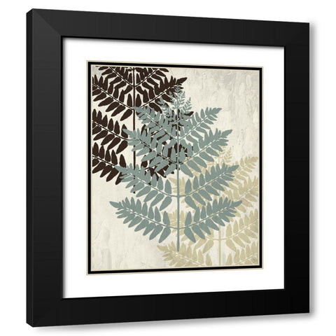 Fern 1 Black Modern Wood Framed Art Print with Double Matting by Allen, Kimberly