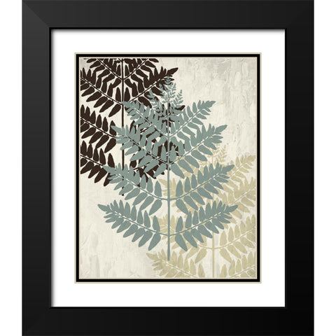 Fern 1 Black Modern Wood Framed Art Print with Double Matting by Allen, Kimberly