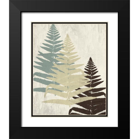 Fern 2 Black Modern Wood Framed Art Print with Double Matting by Allen, Kimberly