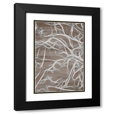 Branching 1 Black Modern Wood Framed Art Print with Double Matting by Kimberly, Allen