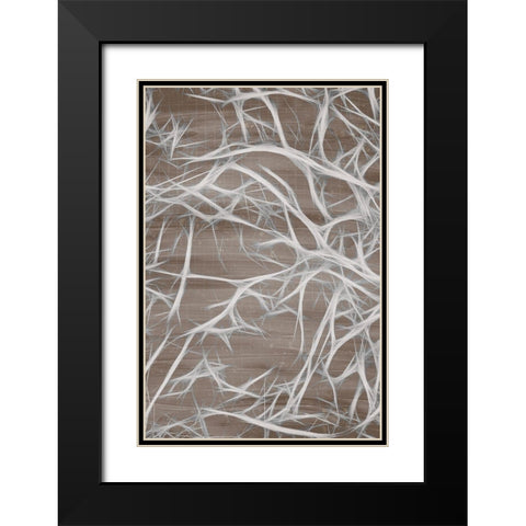 Branching 1 Black Modern Wood Framed Art Print with Double Matting by Kimberly, Allen