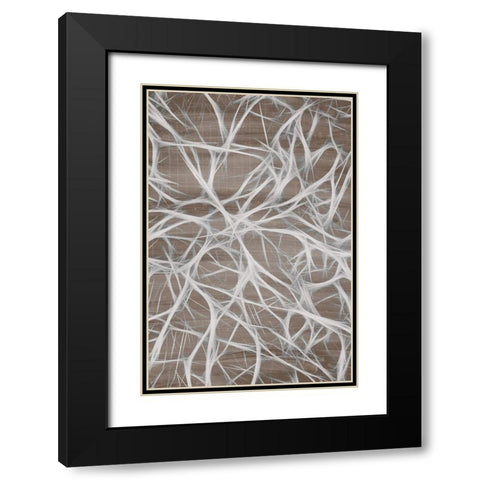 Branching 2 Black Modern Wood Framed Art Print with Double Matting by Kimberly, Allen