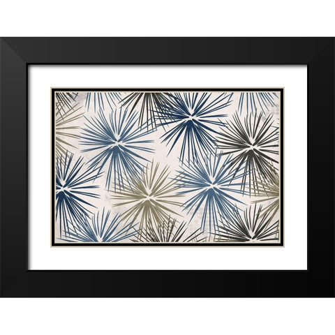 Burst 2 Black Modern Wood Framed Art Print with Double Matting by Kimberly, Allen