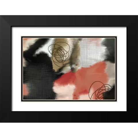 In Motion Black Modern Wood Framed Art Print with Double Matting by Kimberly, Allen