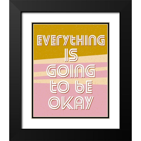 Everything Black Modern Wood Framed Art Print with Double Matting by Allen, Kimberly