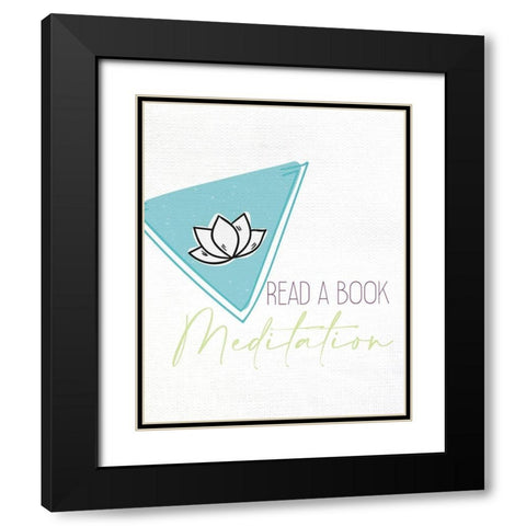 Self Care Menu 1 Black Modern Wood Framed Art Print with Double Matting by Allen, Kimberly