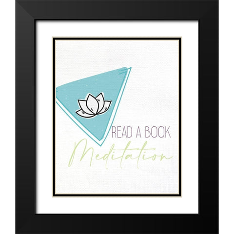 Self Care Menu 1 Black Modern Wood Framed Art Print with Double Matting by Allen, Kimberly