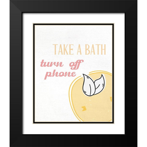 Self Care Menu 2 Black Modern Wood Framed Art Print with Double Matting by Allen, Kimberly