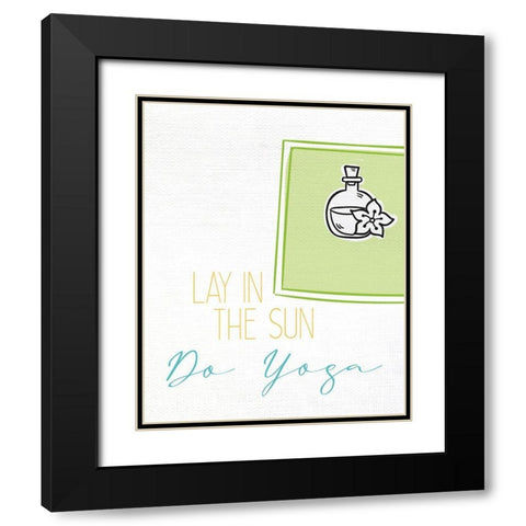 Self Care Menu 3 Black Modern Wood Framed Art Print with Double Matting by Allen, Kimberly