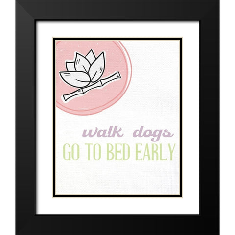 Self Care Menu 4 Black Modern Wood Framed Art Print with Double Matting by Allen, Kimberly