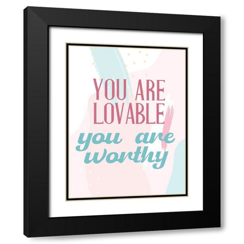 Positive Affirmations 1 Black Modern Wood Framed Art Print with Double Matting by Allen, Kimberly