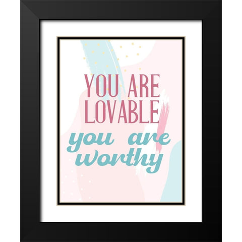 Positive Affirmations 1 Black Modern Wood Framed Art Print with Double Matting by Allen, Kimberly