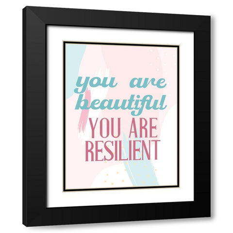 Positive Affirmations 4 Black Modern Wood Framed Art Print with Double Matting by Allen, Kimberly
