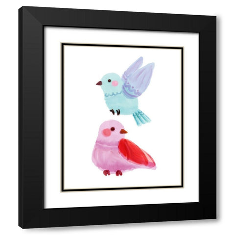 Chirp 3 Black Modern Wood Framed Art Print with Double Matting by Allen, Kimberly