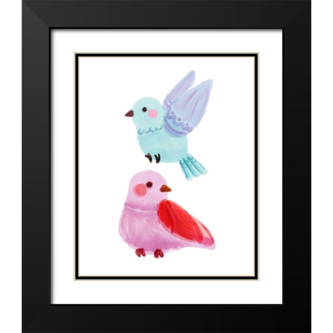 Chirp 3 Black Modern Wood Framed Art Print with Double Matting by Allen, Kimberly