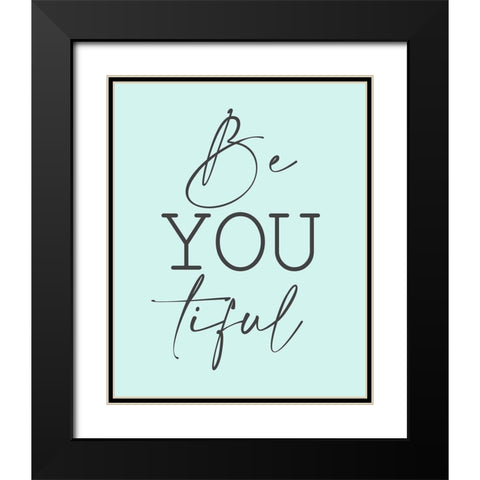 Minty 1 Black Modern Wood Framed Art Print with Double Matting by Allen, Kimberly