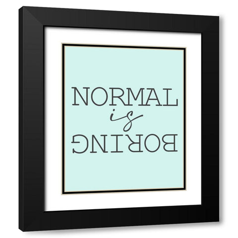 Minty 6 Black Modern Wood Framed Art Print with Double Matting by Allen, Kimberly