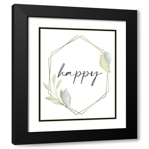 Minty 4 Black Modern Wood Framed Art Print with Double Matting by Allen, Kimberly