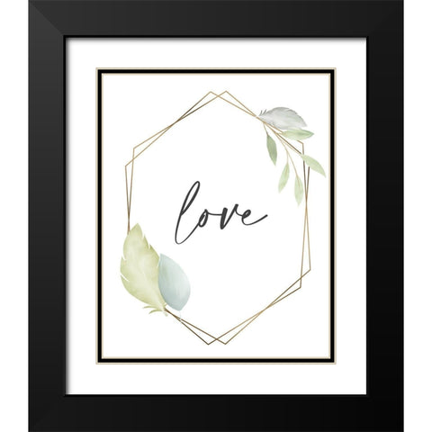 Minty 5 Black Modern Wood Framed Art Print with Double Matting by Allen, Kimberly