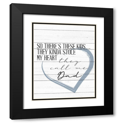 Call Me Dad Black Modern Wood Framed Art Print with Double Matting by Allen, Kimberly