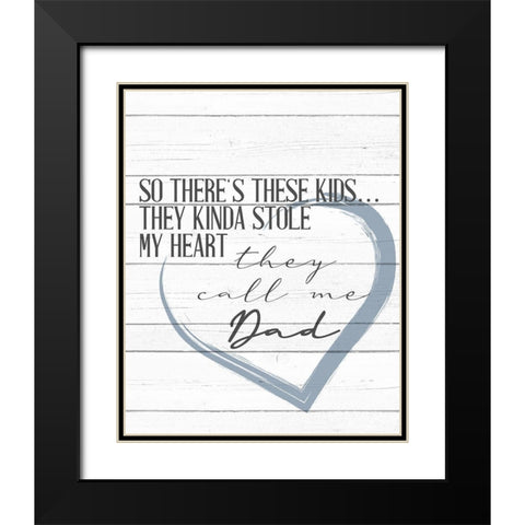 Call Me Dad Black Modern Wood Framed Art Print with Double Matting by Allen, Kimberly