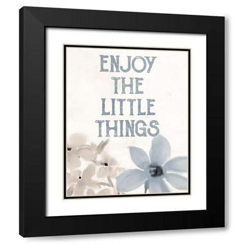 Spring Blue 3 Black Modern Wood Framed Art Print with Double Matting by Allen, Kimberly