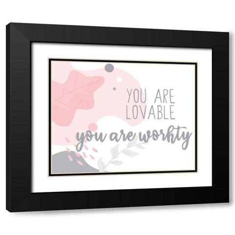 Affirmations 1 Black Modern Wood Framed Art Print with Double Matting by Allen, Kimberly