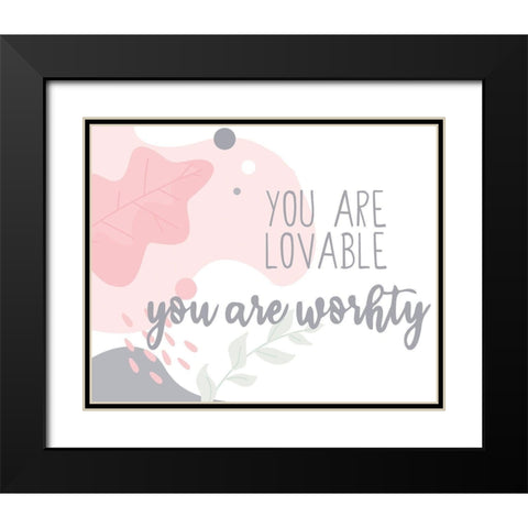 Affirmations 1 Black Modern Wood Framed Art Print with Double Matting by Allen, Kimberly