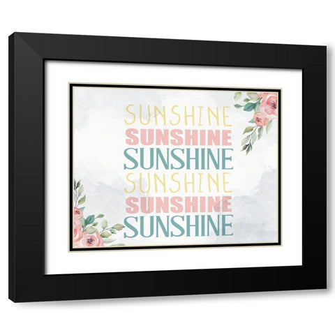 Sunshine Black Modern Wood Framed Art Print with Double Matting by Allen, Kimberly