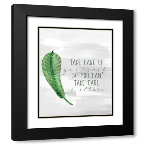 Take Care 1 Black Modern Wood Framed Art Print with Double Matting by Allen, Kimberly