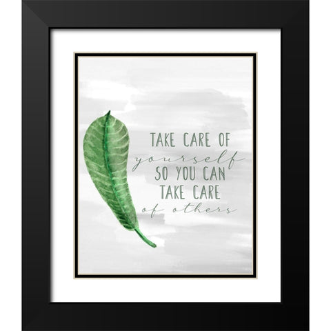 Take Care 1 Black Modern Wood Framed Art Print with Double Matting by Allen, Kimberly