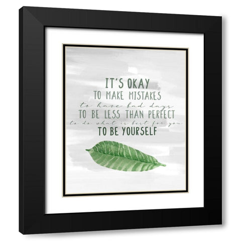 Take Care 2 Black Modern Wood Framed Art Print with Double Matting by Allen, Kimberly