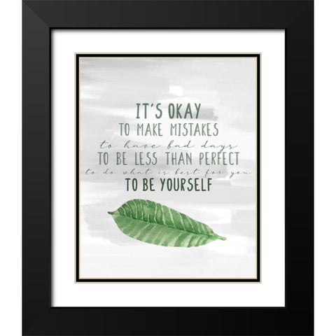 Take Care 2 Black Modern Wood Framed Art Print with Double Matting by Allen, Kimberly